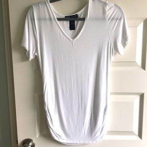 White maternity tee